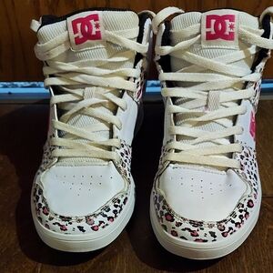 DC High-Top Sneakers with Leopard Print